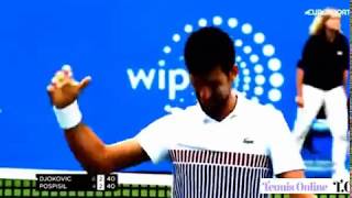 Novak Djokovic Vs Vasek PospiSil Hot Shot EasTbourne 2017