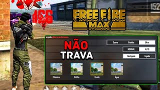 ATÉ 1GB RAM RODANDO LISO! FF MAX EM CELULAR FRACO! COMO JOGAR O FREE FIRE MAX 100% LISO