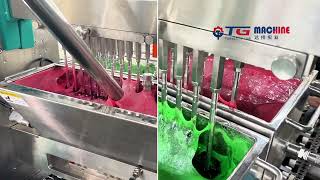 How to make double colors pectin and gelatin jelly gummy candy machine production line 300kg/h