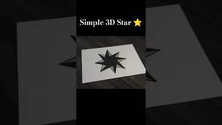 🤩How To Draw 3D Stars ⭐ | Easy 3D Drawing 😍 #shorts