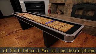 Atomic 9’ LED Shuffleboard Tables with Poly-Coated Playing Surface for Smooth, Fast Puck Action and