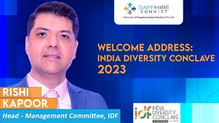 Commencement Address by Rishi Kapoor, Head Management Committee, India Diversity Forum at IDC 2023