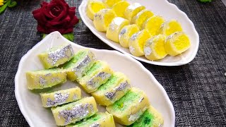 Two types of Cassata sweets | No mawa sweet in 15mins | Simple & Quick Sweet |