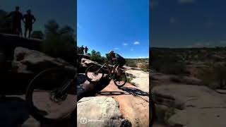 Found a fun line in Moab today checking out the arch on Bull Run.