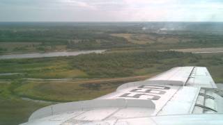 Tu-134 approach and land in Syktyvkar