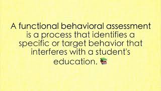 Functional Behavioral Assessment