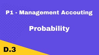 P1 | Probability | CIMA | cimaselfstudy.com | Free CIMA Study Materials