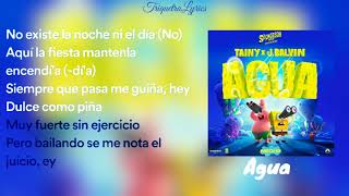 Tainy, J. Balvin - Agua "The SpongeBob" (Lyrics 🎶)