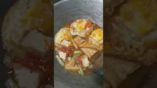 Masak Telur dan Tahu Pedas Saos Tiram  Menu seharihari Rumahan #shorts