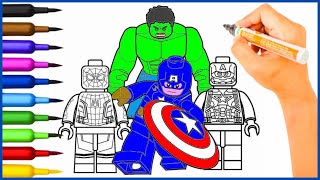 Avengers Coloring Pages | Superheroes Coloring Session | Marvel Team Painting