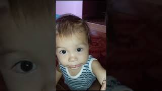 Mommy show me. Baby want to see recording. #familyvlog #cutebaby #baby #babyvloger