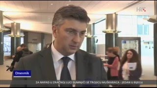 Andrej Plenković - Javljanje za Dnevnik HRT-a nakon terorističkih napada u Bruxellesu - 22.3.2016.