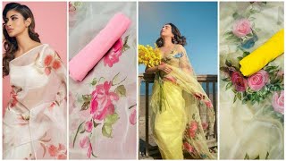 Top 40+ Organza saree || Organza saree designs || Latest organza saree 2021 || By girlsfashiontrend