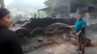 Gran incendio Pipá derramó todo el combustible abajo de la Cuchilla ruta a Sololá