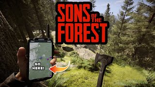 SONS OF THE FOREST | DAY 1 | EXPLORING THE PINNED LOCATIONS