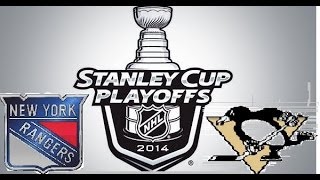 Rangers vs Penguins Game 1 2 Playoff 2014