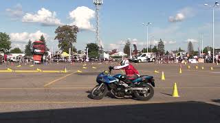 V Runda Gymkhana GP 2023 Gorzów Wielkopolski - Maciej Norek - Suzuki SV650S heat 2