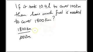 Simple Proportion - Fuel Vs Distance