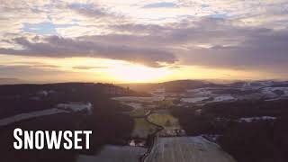 Setting Sun Over Snowy Ground | Herefordshire | Dji Mavic Drone