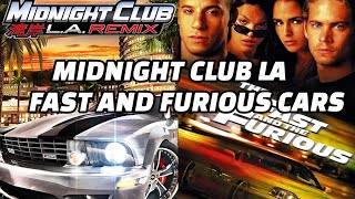 Midnight Club LA Fast and Furious Cars