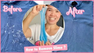 HOW TO REMOVE SLIME FROM THE CLOTHES? / PAANO MAALIS ANG SLIME SA DAMIT NI ALAGA ? / YAYA LIFE HACKS