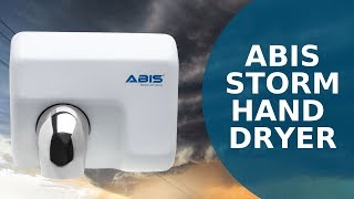 ABIS STORM Hand Dryer (White) - Robust and Durable Hand Dryers