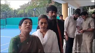 Megastar Chiranjeevi Cast His Vote with Family  Telangana Assembly Elections Polling Live Updates