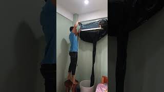 Cleaning aircon of the Philippines