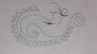 Hand embroidery designs// Ganesh murti designs