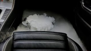 Car Hack DRY ICE Fogging Interior to Remove ODORS Interior Detailing Passenger Side