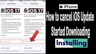 How To Cancel iOS Update While installing || How To Pause iOS Update While installing || iOS Update