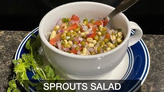 Sprout Salad | Quick Salad | Whole Moong Sprout Salad