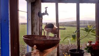 Chill sounds of a Shishi Odoshi and bird song (Plant Watering System)