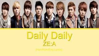 [Han/Rom/Eng] ZE:A - Daily Daily Lyrics