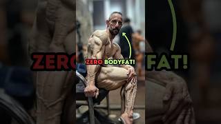 Bodybuilder With Record-Breaking Low Body Fat!  #shorts #bodybuilding