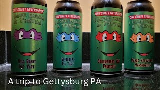 Going to Gettysburg  to find TMNT Beer Fourscore Brewing Company and Appalachian Brewing Company