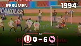 Universitario 0-6 Sport Boys | Año 1994 | La U con suplentes priorizando Libertadores | Resumen ⚽🎞