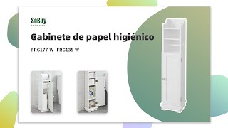 SoBuy Gabinete de papel higiénico | Portarrollos baño de pie | Soporte de papel higienico | FRG177-W