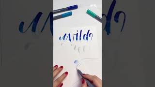 How to create beautiful hand lettering using Goldfaber Aqua Dual Marker colourless blender