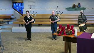 "Auld Lang Syne" - Probe für den Auftritt Kirche Wil / Zurich Caledonian Pipe Band 2021