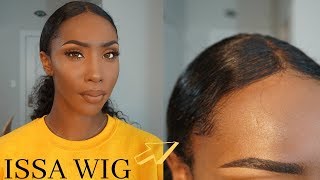 Natural Ponytail & Slayed Edges with wig