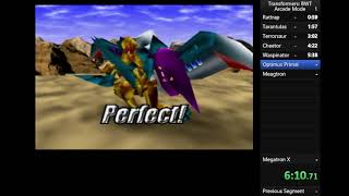 Transformers: Beast Wars Transmetals (N64) Arcade Mode (Very Easy) Speedrun (9:34)