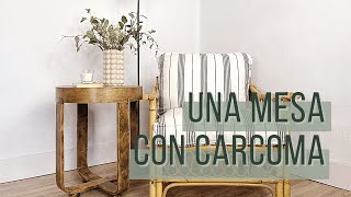 Reparamos una mesa con carcoma (¡y la aclaramos con lejía!)