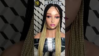 #shorts : Diy Custom Colour Box Braids Wig / Two Colours Crochet Closure Braids