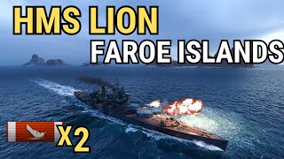 HMS Lion- Fleeing for my Life- Somehow Got 57k dmg & 2 Kills | World of Warships