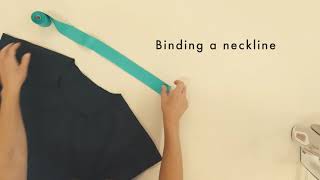 How to finish a neckline with bias tape