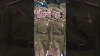 Female russian soldiers🥰 / Beautiful Female soldiers in victory day parade / #shorts #russia part 12