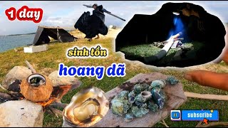 1 mình sống nơi hoang dã không thức ăn,  không nước uống, không nơi trú ẩn, thử thách sinh tồn