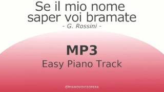 Se il mio nome saper voi bramate Easy Piano Accompaniment