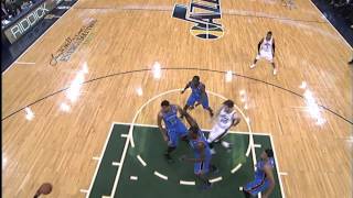 Derrick Favors Reigns Down on Kevin Durant